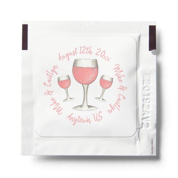 Blush Pink Rose All Day Rosé Wine  Hand Sanitizer Packet