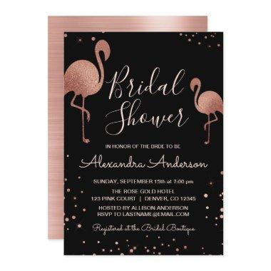 Blush Pink - Rose Gold Foil Flamingo