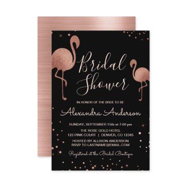Blush Pink - Rose Gold Foil Flamingo