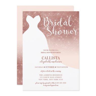 Blush Pink Rose Gold Glitter Dress