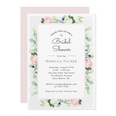 Blush Pink Roses Greenery Boho