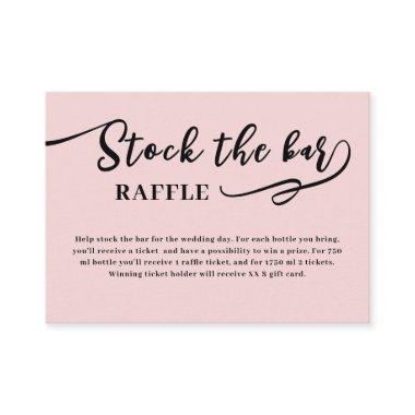 Blush Pink Script Stock the bar  Enclosure