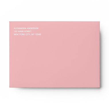 Blush Pink Simple Minimalist Colored Envelope