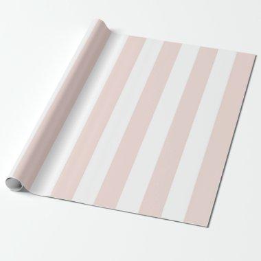 Blush pink stripes elegant girly chic wrapping paper