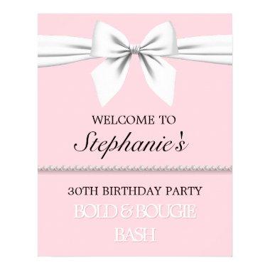 Blush Pink Tiffany Birthday Party Welcome Sign