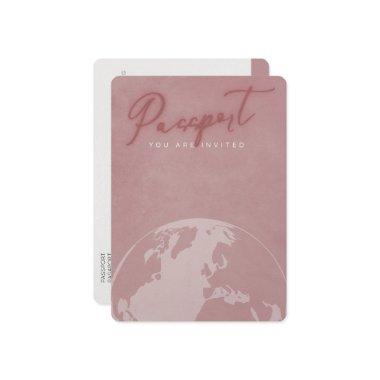 Blush pink travel passport