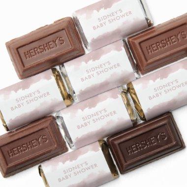 Blush Pink Watercolor Custom Baby Shower Hershey's Miniatures