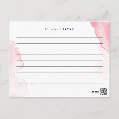 Blush Pink, Watercolor Wedding Recipe Invitations