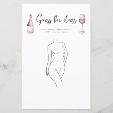 Blush Pink Wine Guess The Dress Bridal Shower Game