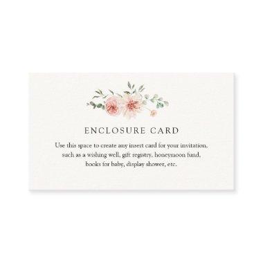 Blush Pinks Florals and Greenery Enclosure Invitations