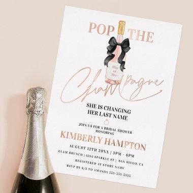 Blush Pop The Champagne Bridal Shower Foil Invitations