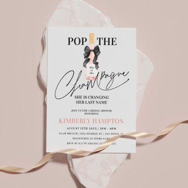 Blush Pop The Champagne Bridal Shower Invitations