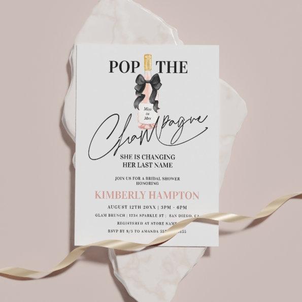 Blush Pop The Champagne Bridal Shower Invitations