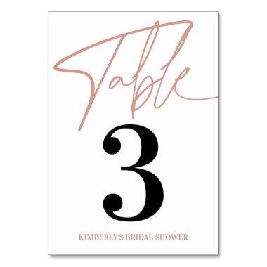 Blush Pop The Champagne  Table Number