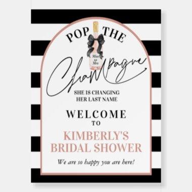 Blush Pop The Champagne Bridal Shower Welcome Sign