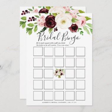 Blush Romance Double-Sided Bridal Shower Game Invitations