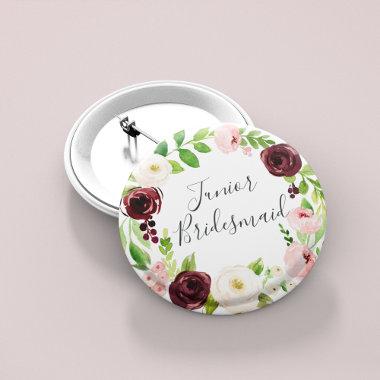 Blush Romance Junior Bridesmaid Button