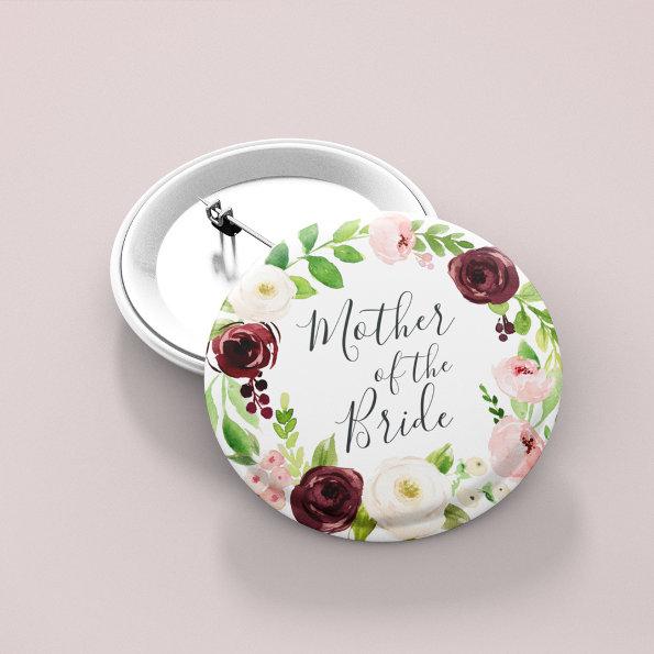Blush Romance Mother of the Bride Button