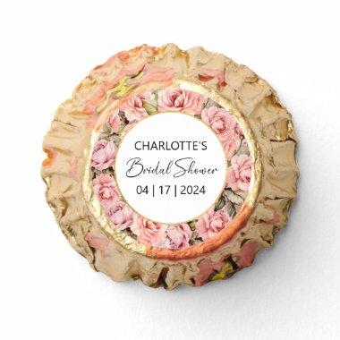 Blush Rose Floral Watercolor  Reese's Peanut Butter Cups