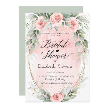 Blush Roses Gold Frame Script