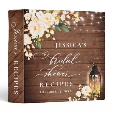 Blush Roses & Lantern  Recipe Binder