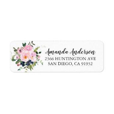 Blush Roses & Peonies Floral Bridal Shower Labels
