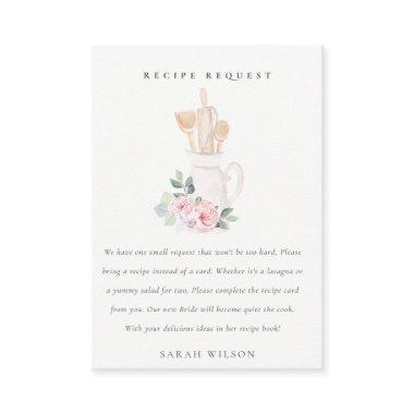 Blush Utensils Floral Recipe Request  Enclosure