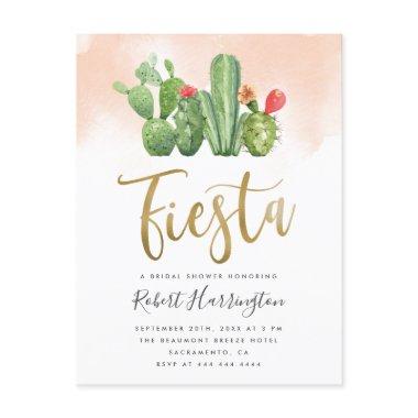 Blush Watercolor & Cactus Fiesta Bridal Shower Invitation PostInvitations