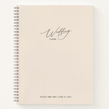 Blush Wedding Plans Notebook