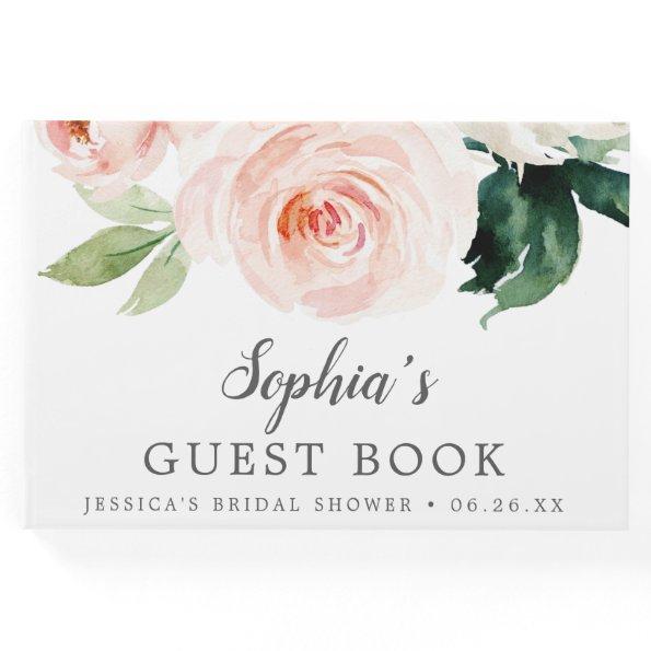 Blushing Blooms Bridal Shower Guest Book