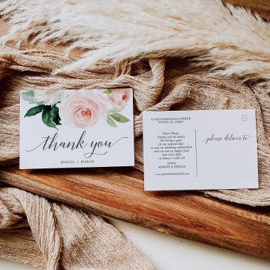Blushing Blooms Floral Thank You PostInvitations