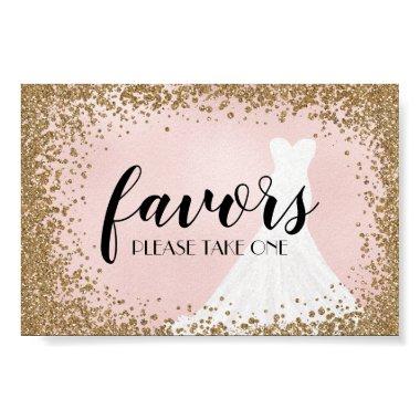 Blushing Glitter Bride Dress  Favors Poster