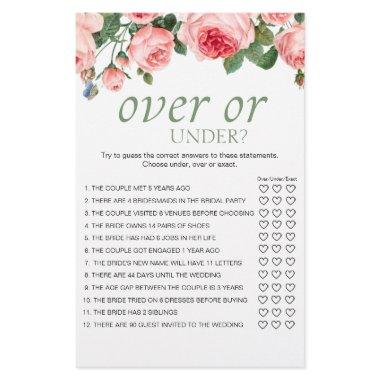 Blushing Pink Rose Floral Game Over or Under Flyer