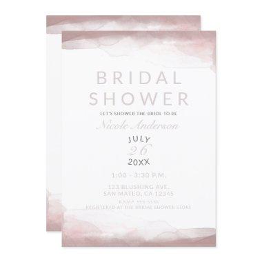 Blushing Pink Watercolor Modern Chic