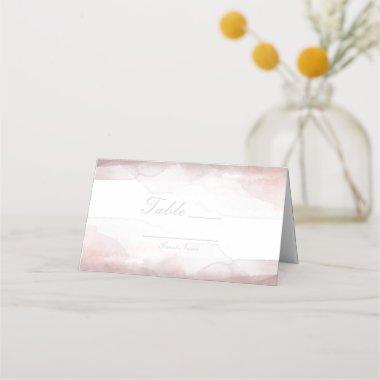 Blushing Pink Watercolor Table Number Seating Place Invitations