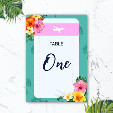 Boarding Pass Wedding Invitations Destination Table Number