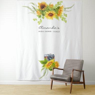 Bohemian Boho Sunflowers Bridal Shower Photo Booth Tapestry