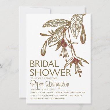 Bohemian Botanical Bridal Shower Invitations