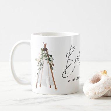 Bohemian bride to be teepee botanical contemporary coffee mug