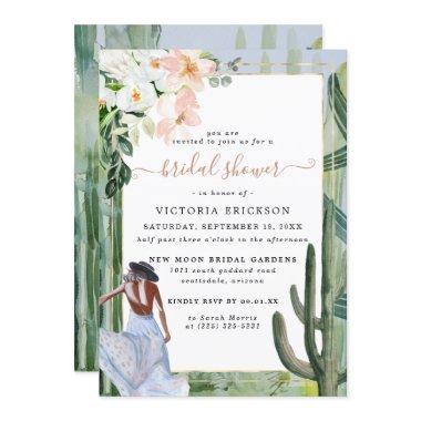 Bohemian Cactus Desert Floral  Invita