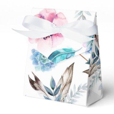 Bohemian Chic Floral Boho Girl Birthday Party Favor Boxes