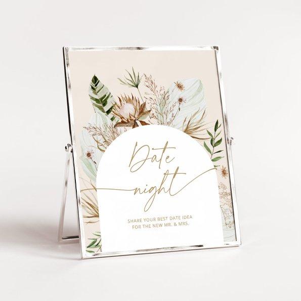 Bohemian date night ideas. Date jar bridal game Poster