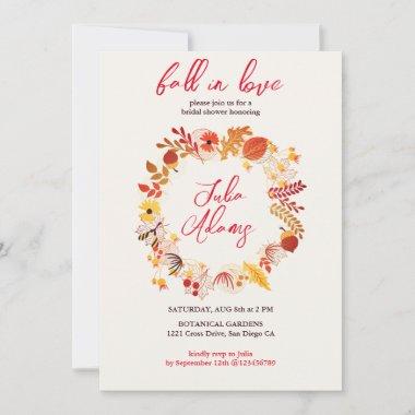 Bohemian Dried Rustic Floral Autumn Falls Wedding Invitations