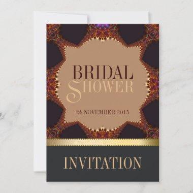 Bohemian Earth Lace Bridal Shower Invitations