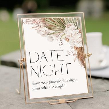 Bohemian Floral & Feathers Date Night Poster