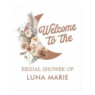 Bohemian Moon Bridal Shower Welcome Poster