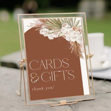 Bohemian Terracotta Floral Feathers  & Gifts Poster