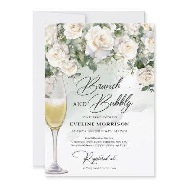 Bohemian white roses eucalyptus brunch and bubbly