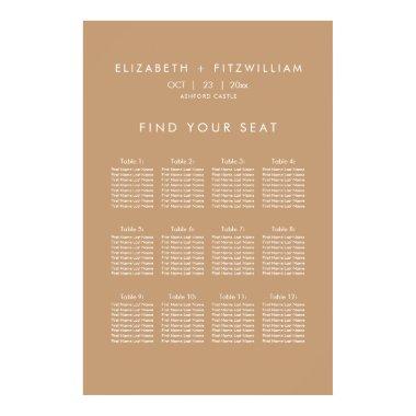 Boho Abstract | Gentle Fawn Wedding Seating Poster