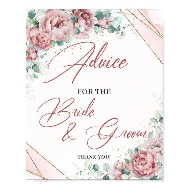 Boho Advice for the bride and groom game sign